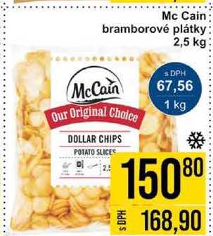 Mc Cain bramborové plátky 2,5 kg