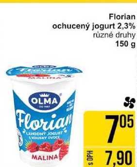 Florian ochucený jogurt 2,3% různé druhy 150 g
