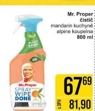 Mr. Proper čistič mandarin kuchyně alpine koupelna 800 ml