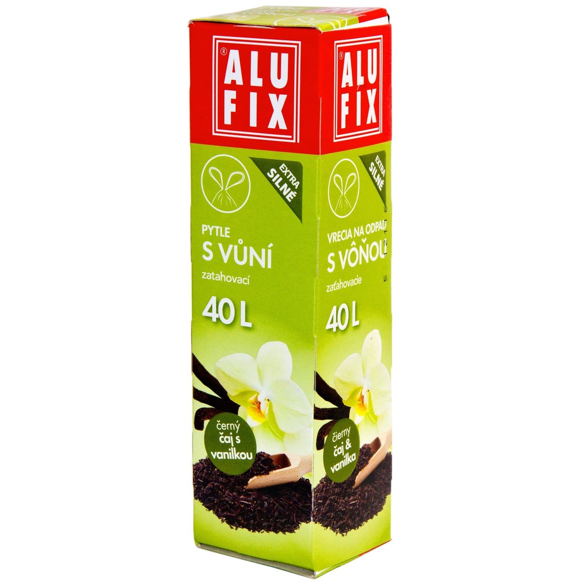 Alufix Pytle na odpadky zatahovací s čaj/vanilka, 40 l, 60×53cm