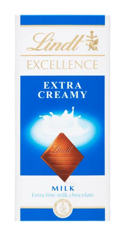 Lindt Extra jemná mléčná čokoláda Excellence, 100 g