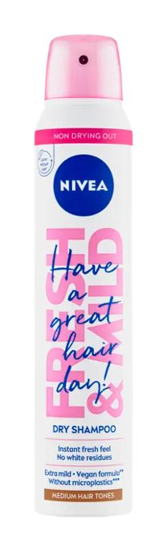 NIVEA Suchý šampon pro světlejší tón vlasů Fresh & Mild, 200 ml