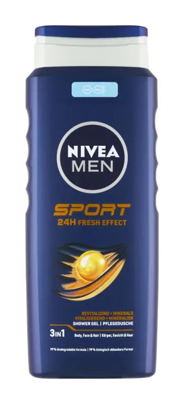 NIVEA Men Sprchový gel pro muže 3v1 Sport, 500 ml
