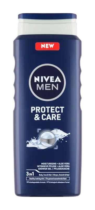NIVEA Men Sprchový gel pro muže 3v1 Protect & Care, 500 ml