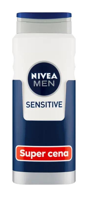 NIVEA Men Sprchový gel pro muže 3v1 Sensitive 2x 500 ml, 1000 ml