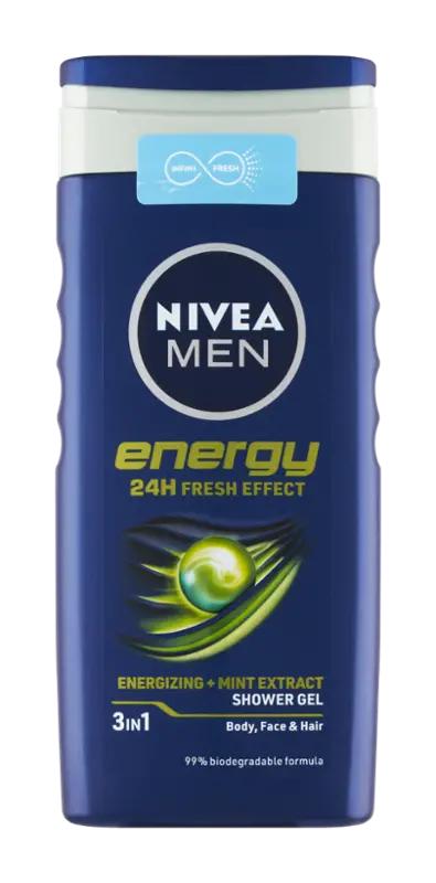 NIVEA Men Sprchový gel pro muže 3v1 Energy, 250 ml