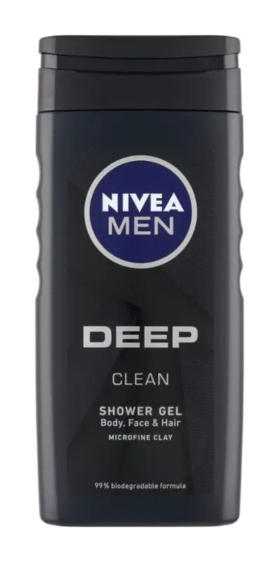 NIVEA Men Sprchový gel pro muže 3v1 Deep Clean, 250 ml