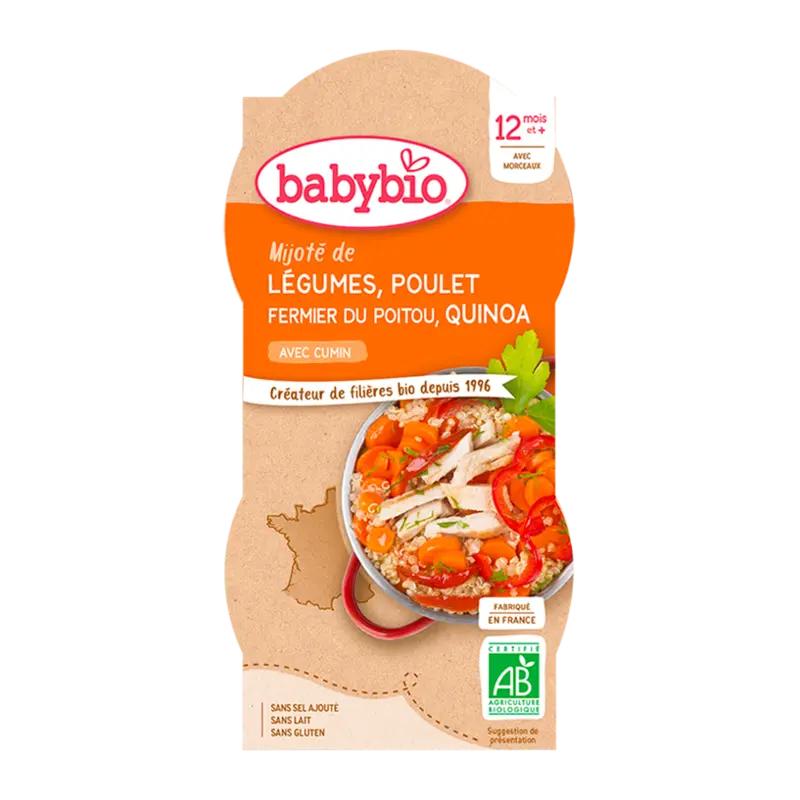 Babybio Bio zelenina s kuřetem a quinoou, 400 g