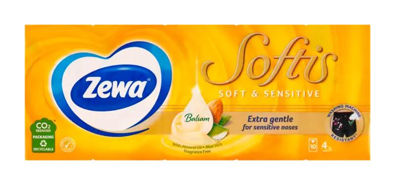 Zewa Papírové kapesníčky Softis Soft & Sensitive 4vrstvé, 10 ks