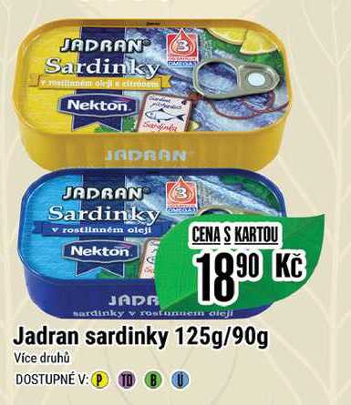 Jadran sardinky 125g/90g 