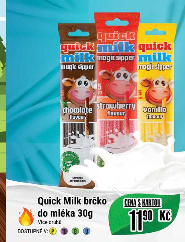 Quick Milk brčko do mléka 30g  
