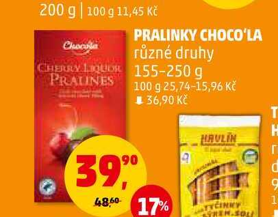 PRALINKY CHOCO'LA, 155-250 g 