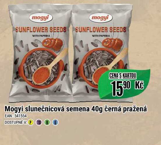 Mogyi slunečnicová semena 40g černá pražená  
