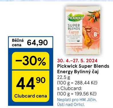 Pickwick Super Blends Energy Bylinný čaj, 22.5 g