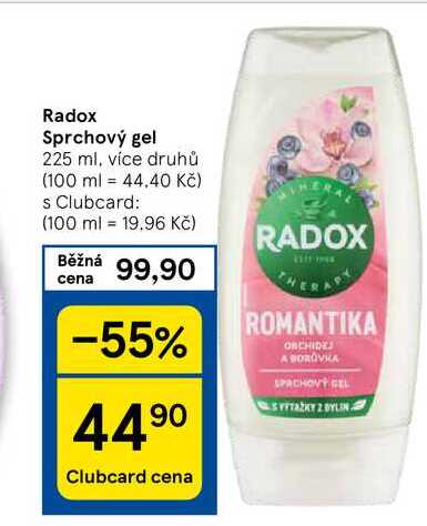 Radox Sprchový gel 225 ml, více druhů 