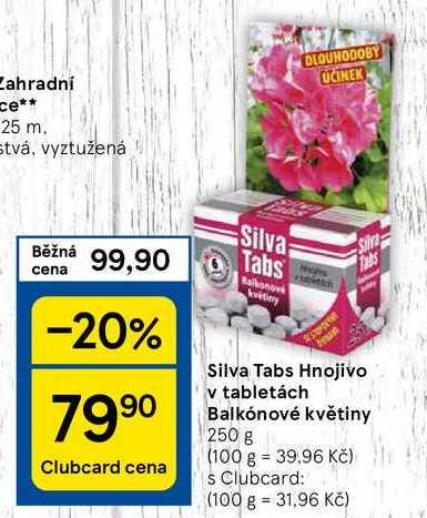 Silva Tabs Hnojivo v tabletách Balkónové květiny, 250 g 