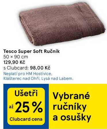 Tesco Super Soft Ručník 50 x 90 cm 