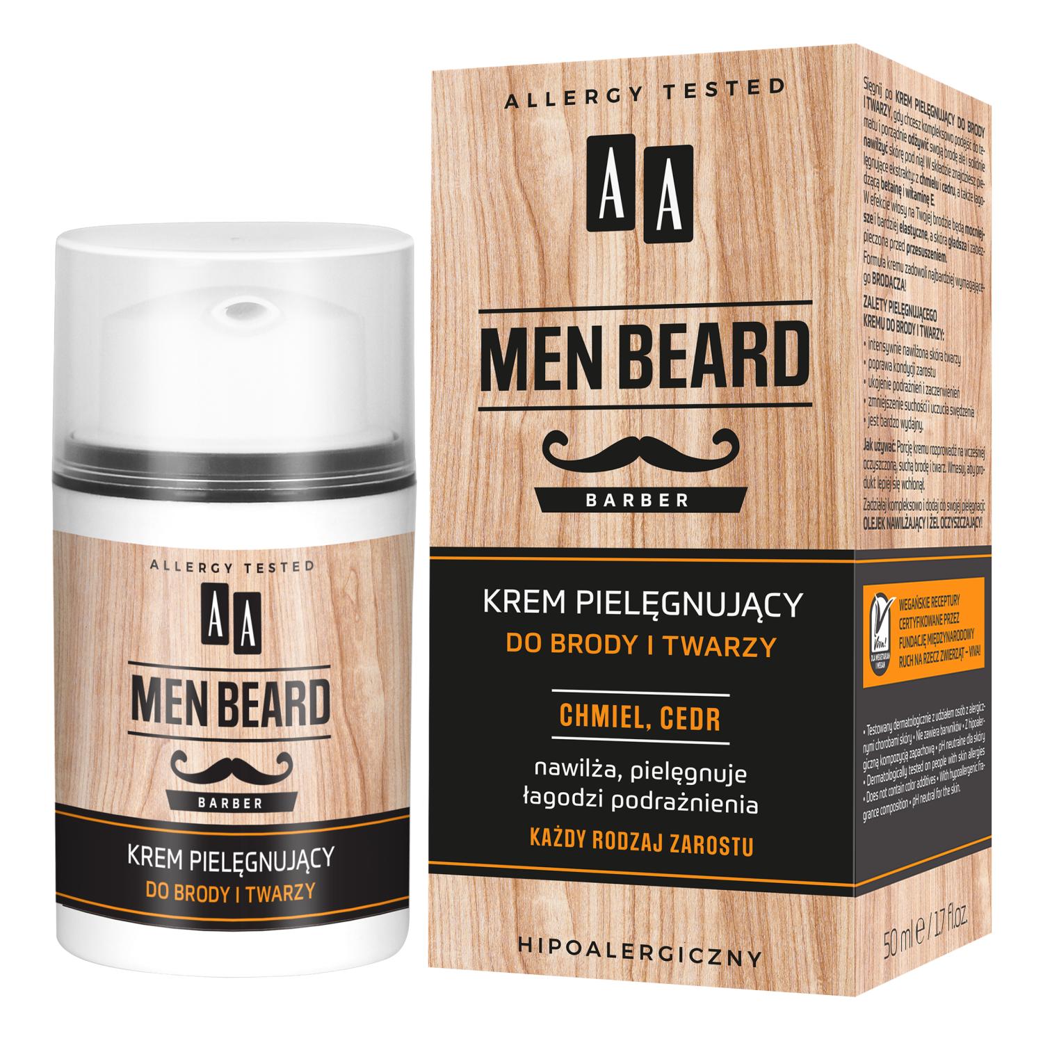 AA Men Beard, krém na vousy a obličej, 50 ml