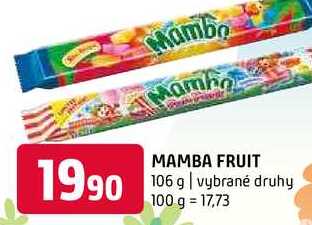 Mamba fruit 106 g vybrané druhy