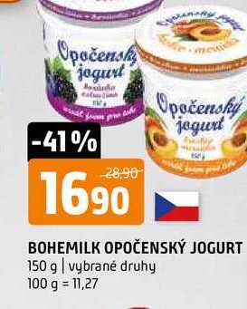 Bohemilk opočenský jogurt 150 g vybrané druhy