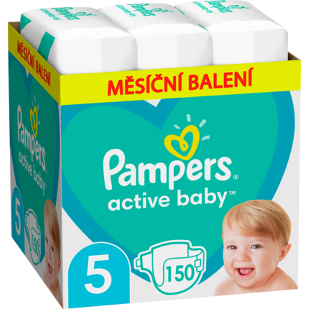 Pampers Plenky Active baby, vel. 5 (11-16 kg), 3x50ks