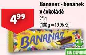 Bananaz - banánek v čokoládě, 25 g 