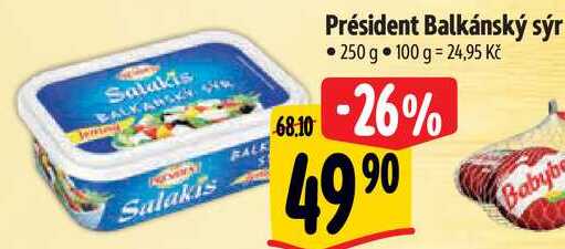 Président Balkánský sýr, 250 g 