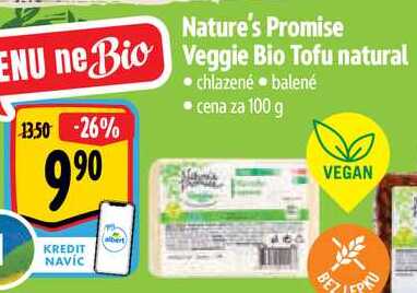 Nature's Promise Veggie Bio Tofu natural, cena za 100 g 