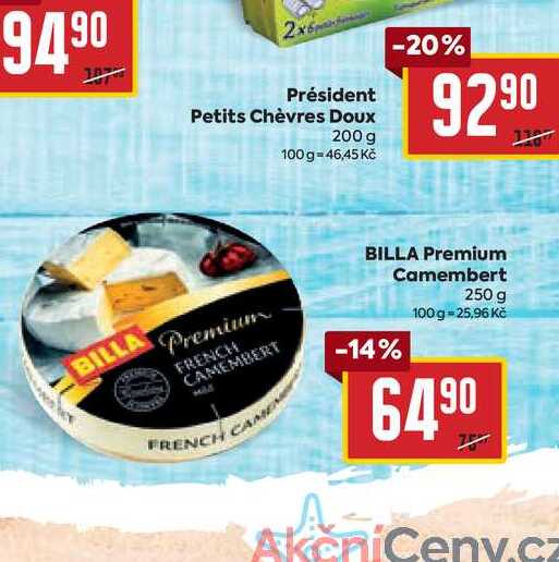 BILLA Premium Camembert 250 g