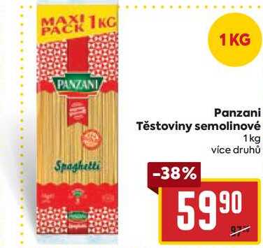 Panzani Těstoviny semolinové 1kg