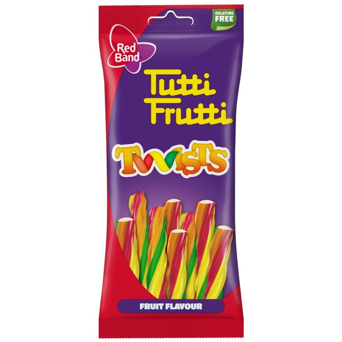 Red Band Tutti Frutti Twists želé pendreky