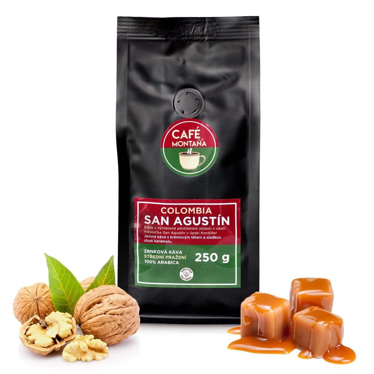 Café Montaña Colombia San Agustín zrnková káva