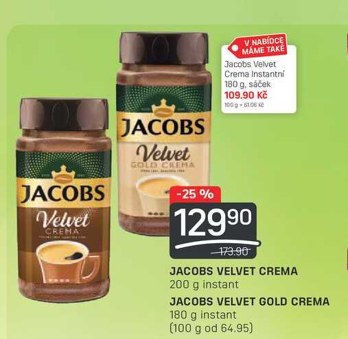 JACOBS VELVET GOLD CREMA 180 g instant 