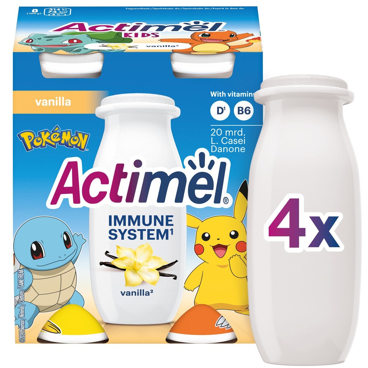 Actimel Kids Probiotický nápoj vanilka 4×100g