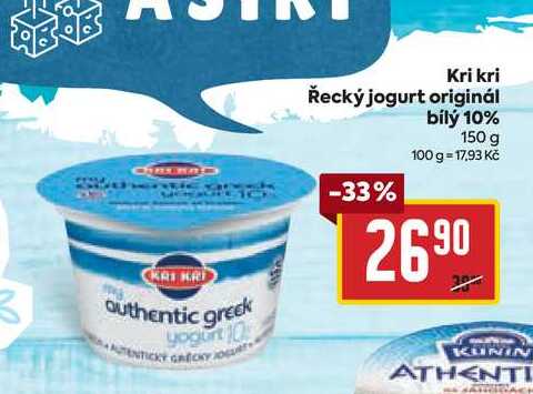 Kri kri Řecký jogurt originál bílý 10% 150 g 