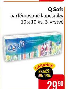 Q Soft parfémované kapesníky 10 x 10 ks, 3-vrstvé 