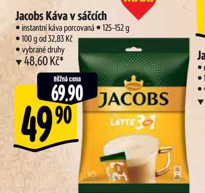 Jacobs Káva v sáčcích, 125-152 g