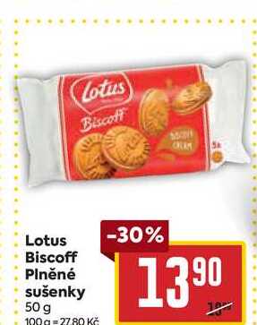 Lotus Biscoff Plněné sušenky 50 g 