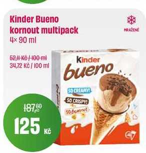 Kinder Bueno kornout multipack 4× 90 ml 