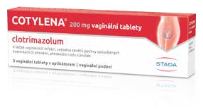 COTYLENA 200 mg × 3 vaginální tablety
