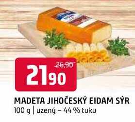 Madeta Jihočeský eidam sýr 44% plátky 100g