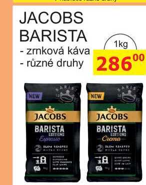 JACOBS BARISTA - zrnková káva 1kg 