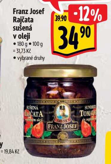 Franz Josef Rajčata sušená v oleji • 180 g 