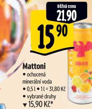   Mattoni   ochucená minerální voda  0,5 l