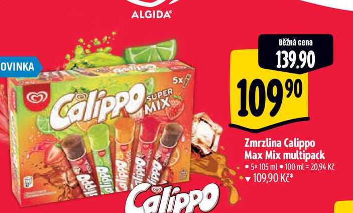   Zmrzlina Calippo Max Mix multipack 5x105 ml 