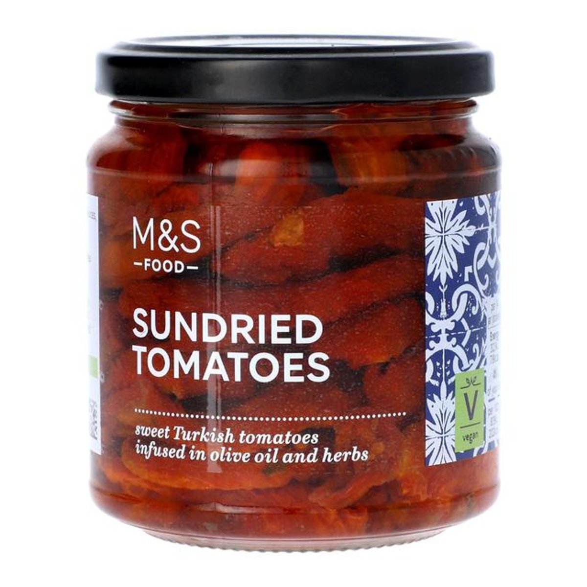 Marks & Spencer Sušená rajčata nakládaná v olivovém oleji (43%) s česnekem a bylinkami