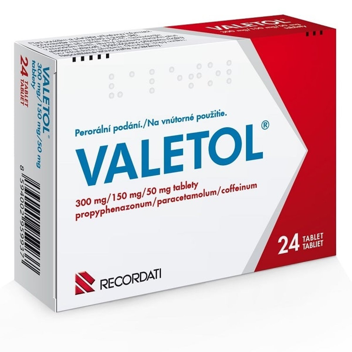 VALETOL 300MG/150MG/50MG Tableta 24