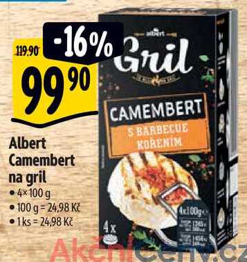 Albert Camembert na gril, 4x 100 g 
