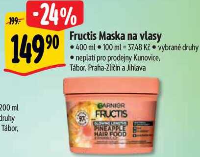 Fructis Maska na vlasy, 400 ml 