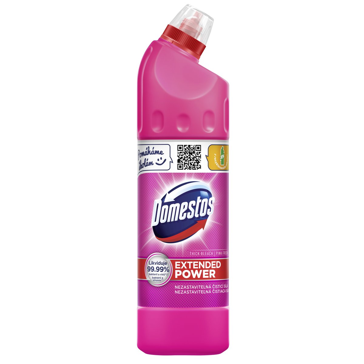 Domestos Extended Power Pink Tekutý dezinfekční a čistící přípravek na toalety